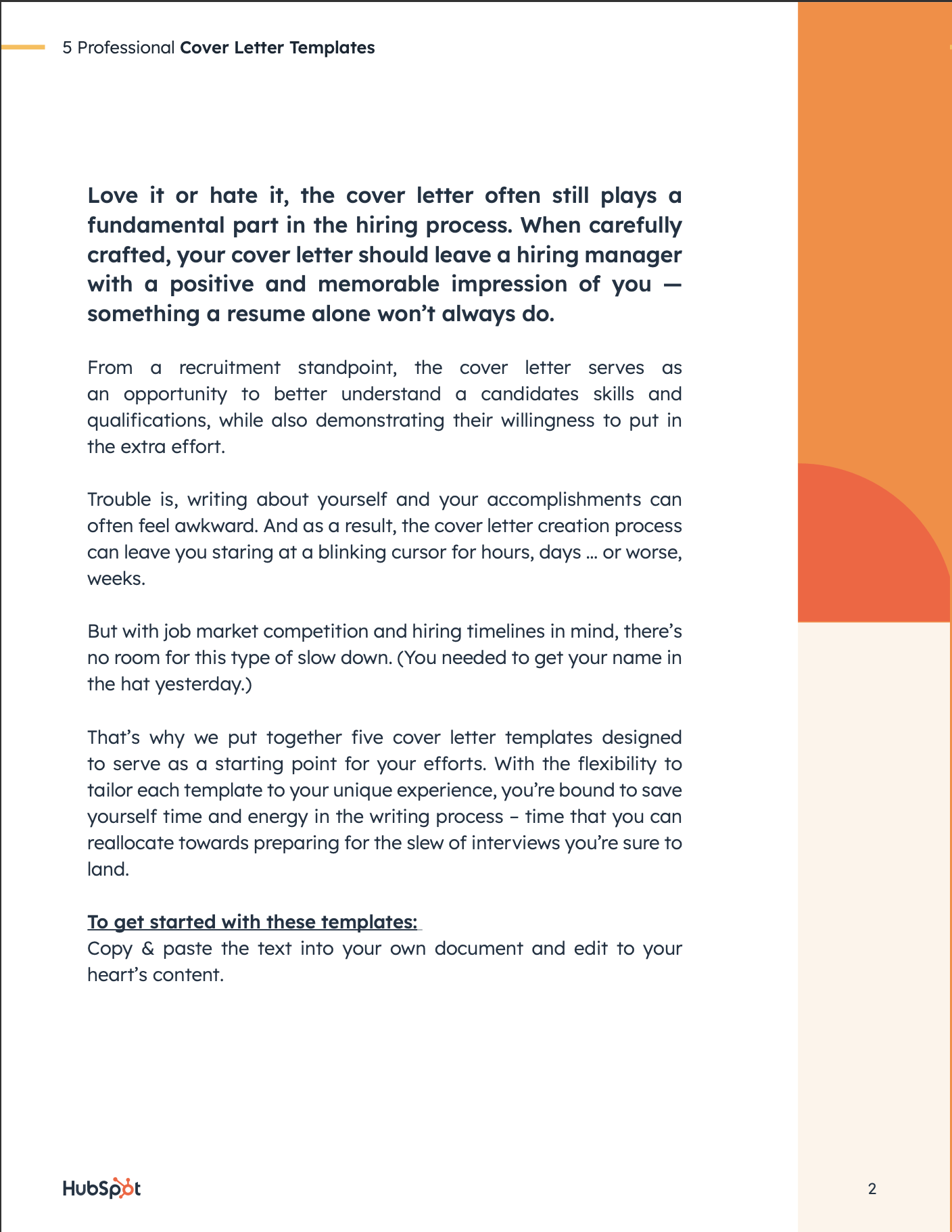 5 Professional Cover Letter Templates